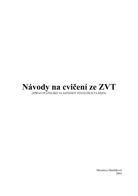 Návody na cvičení ze ZVT