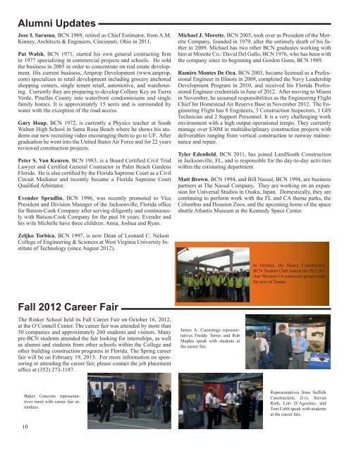 Spring 2013 Newsletter - M E Rinker Sr School of Building ...