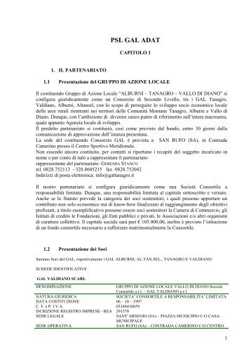PSL GAL ADAT - Regione Campania