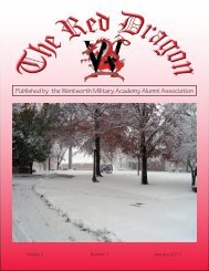 Red Dragon Vol 2 Issue 1 - Wentworth Military Academy & College
