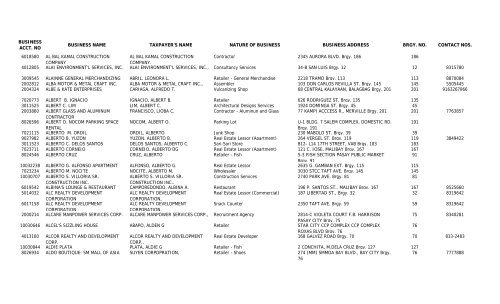 list of business 2010.pdf - Pasay City Government