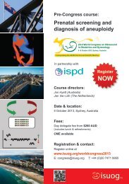 Prenatal screening and diagnosis of aneuploidy - isuog