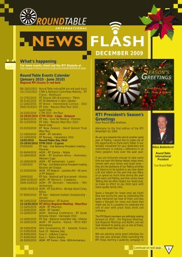 December 2009 Newsflash - Round Table International