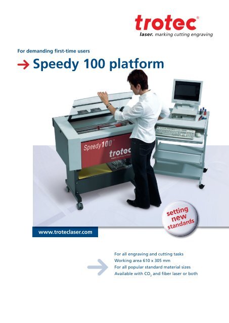 Speedy 100 platform - Trotec Laser