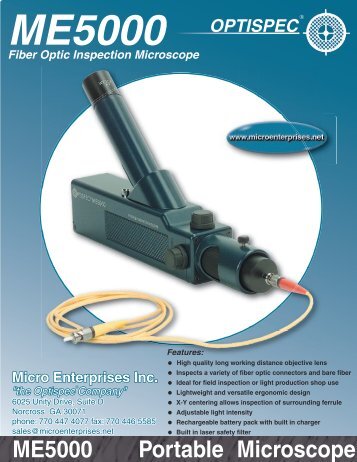 OPTISPEC ME5000 Portable Fiber Optic Microscope