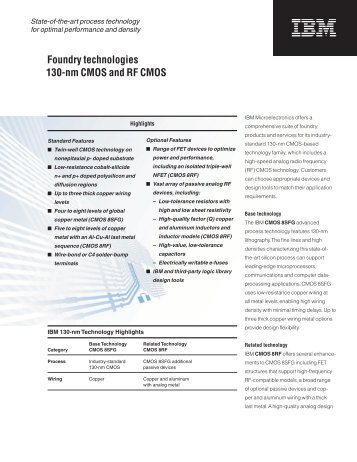 IBM 130nm CMOS Process - EDG uchicago