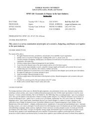 Syllabus - School of Recreation, Health, and Tourism - George ...