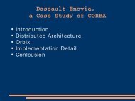 Dassault Enovia, a Case Study of CORBA