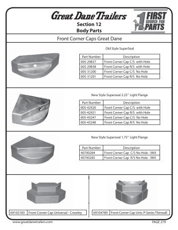 Front Corner Caps - Great Dane Trailers