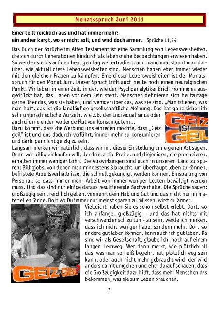 Gemeindebrief Jun-Jul 2011 - Zionsgemeinde