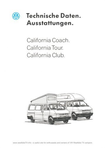 Ausstqttungen. - VW Westfalia T4 Transporter Info Site