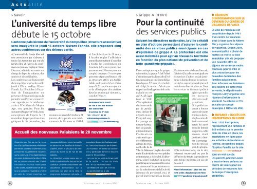 Palaiseau Mag nÂ°139 - Octobre 2009 - Ville de Palaiseau