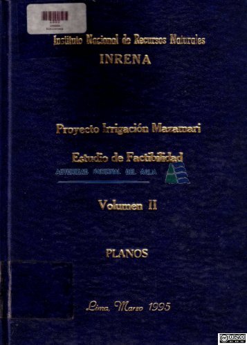 Proyecto irrigaciÃ³n Mazamari: Estudio de factibilidad - Autoridad ...