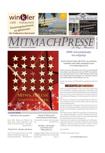 Ausgabe NOV 2010 - mitmachpresse