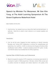 Speech by Minister For Manpower, Mr Gan Kim Yong, at The Adult ...