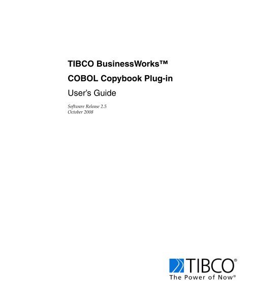 TIBCO BusinessWorks COBOL Copybook Plug-in User's Guide