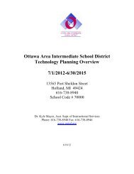 Ottawa Area Intermediate School District Technology Planning ...