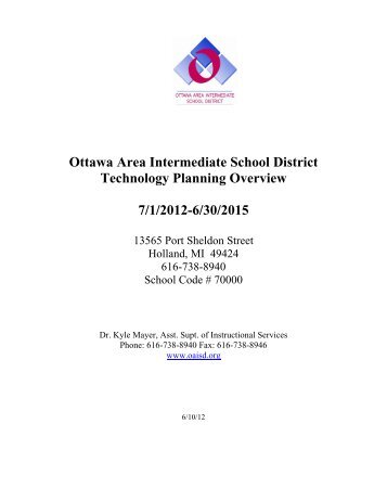 Ottawa Area Intermediate School District Technology Planning ...
