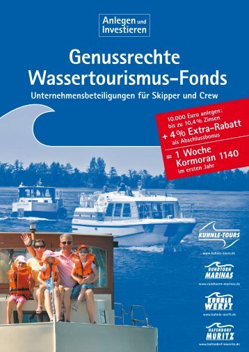 Genussrechte Wassertourismus-Fonds