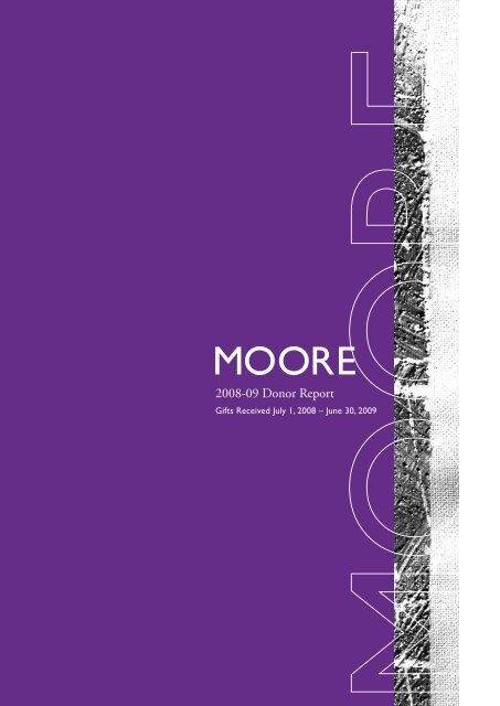 2008-09 Donor Report - Moore College of Art and Design
