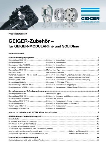 GEIGER-ZubehÃ¶r â - Geiger Antriebstechnik