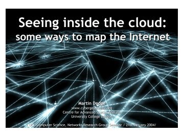 Seeing inside the cloud - Centre for Advanced Spatial Analysis - UCL