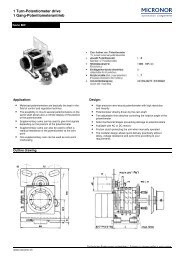 1 Turn-Potentiometer drive 1 Gang ... - MICRONOR Ag