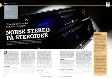 Norsk stereo pÃ steroiDer - Electrocompaniet