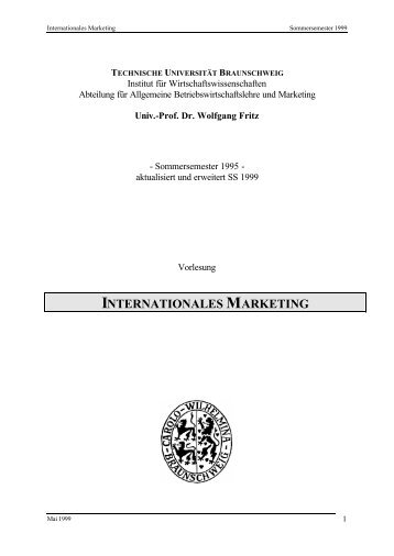 Skript Internationales Marketing(1999) - DaTuX