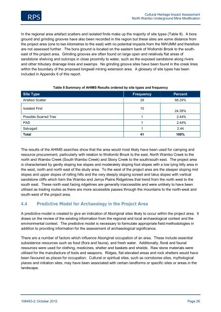 Appendix C - Cultural Heritage Impact Assessment - Peabody Energy