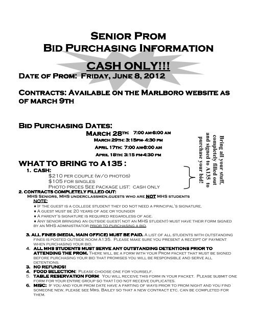 Senior Prom Text Senior Prom Packet