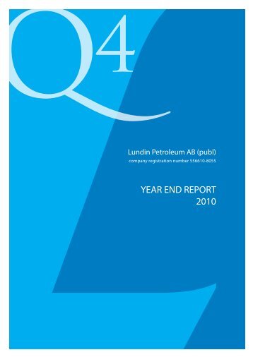 Lundin Petroleum Financial Report Year End 2010