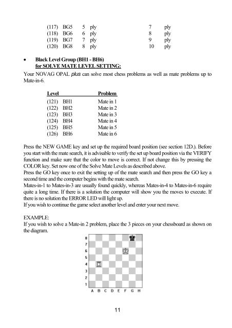View/download user manual - Chess Direct Ltd