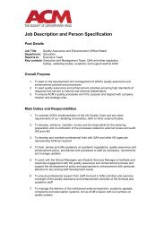 Job Description and Person Specification