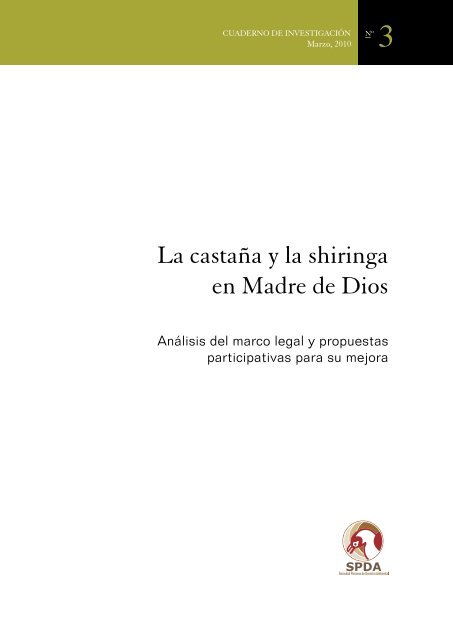 Título: La castaña y la shiringa en Madre de Dios - CDAM