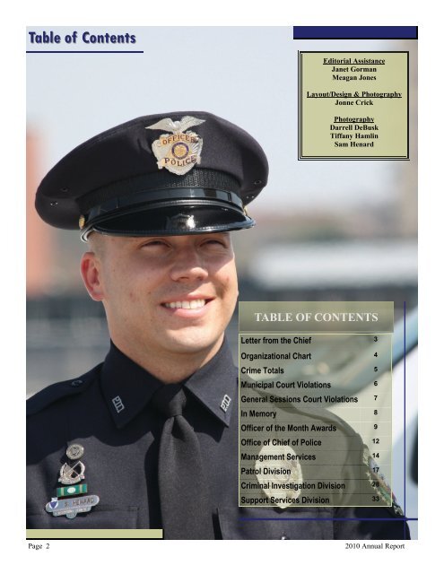 Knoxville Police Department 2010 Annual Report - City of Knoxville