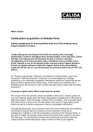 Calida plans acquisition of Aubade Paris