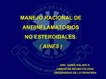Manejo Racional de Anti Inflamatorios No Esteroidales (AINES)