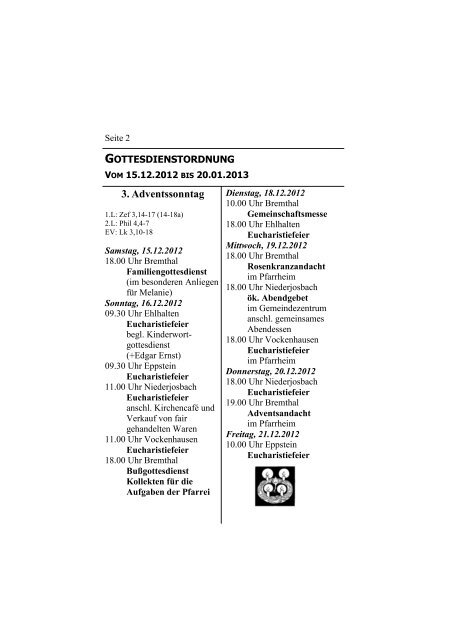 PFARRBRIEF - Katholisches Eppstein