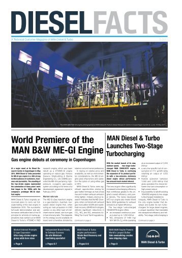 World Premiere of the MAN B&W ME-GI Engine - MAN Diesel & Turbo