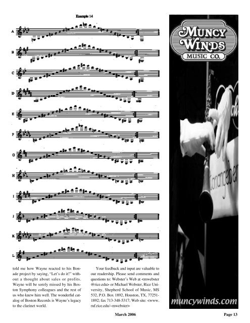 Buffet Crampon's - International Clarinet Association