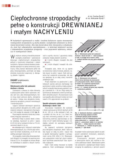 10.Stropodachy pelne o konstrukcji drewnianej. - Politechnika ...