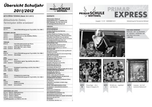 Primarexpress November 2011 [PDF, 515 KB] - Primarschule