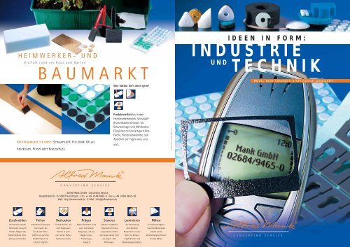 BAUMARKT INDUSTRIE UND TECHNIK - Alfred Mank GmbH