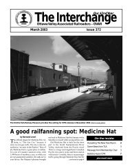 The Interchange - Ottawa Valley Associated Railroaders