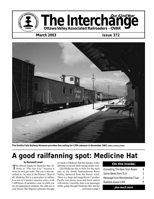 The Interchange - Ottawa Valley Associated Railroaders