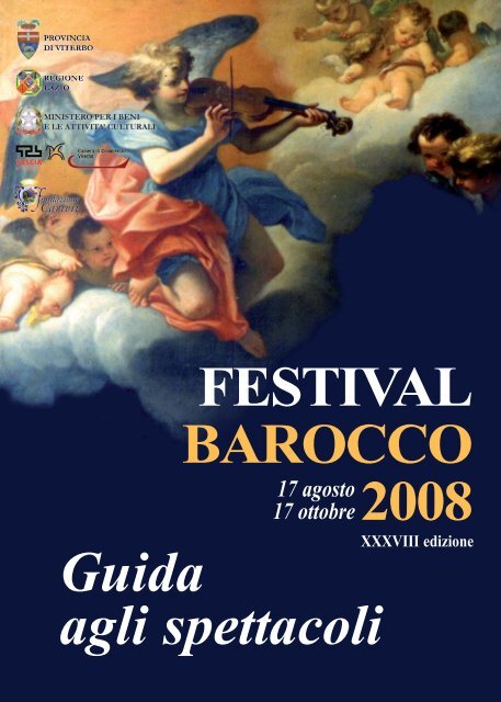 Festival Barocco 2008. Guida agli spettacoli - Provincia di Viterbo