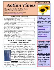 Action Times - City of Montpelier, Vermont