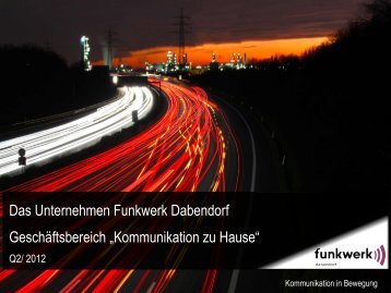 Hier erhalten Sie Informationen rund um die Funkwerk - Home