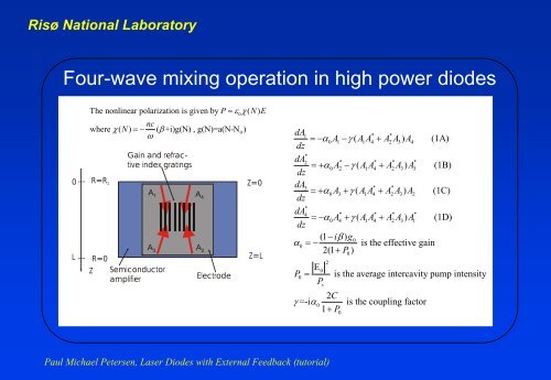 Laser diodes with phase conjugate feedback